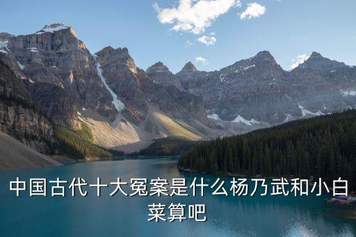 中國(guó)古代十大冤案是什么楊乃武和小白菜算吧