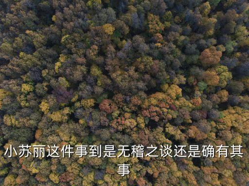 小蘇麗案，小蘇麗這件事到是無(wú)稽之談還是確有其事