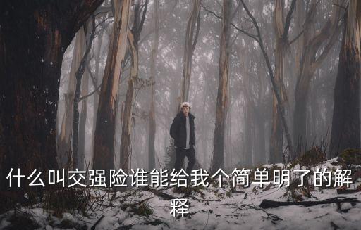 交強(qiáng)險(xiǎn)什么意思，交強(qiáng)險(xiǎn)是怎么一回事誰(shuí)給俺解釋下