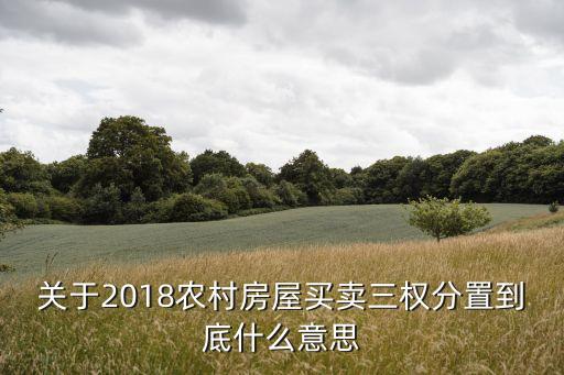 宅基地三權(quán)分置，我們的宅基地該如何分配