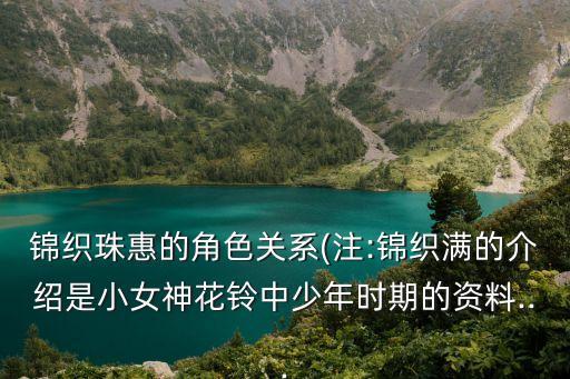 錦織珠惠的角色關(guān)系(注:錦織滿的介紹是小女神花鈴中少年時期的資料...