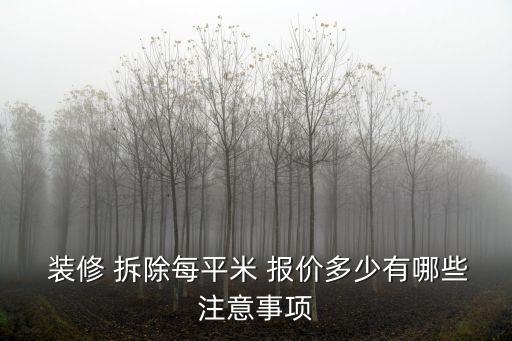 裝修拆除報價明細表,專業(yè)砸墻拆墻