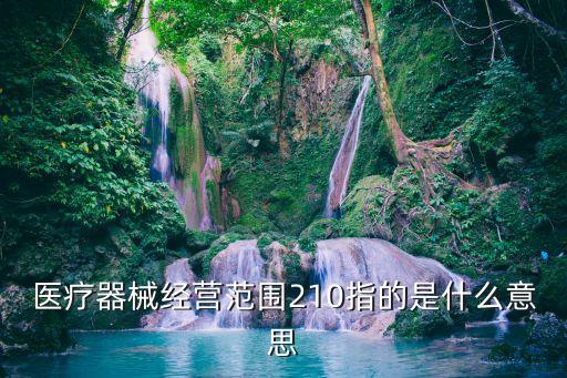 醫(yī)療器械經(jīng)營范圍210指的是什么意思