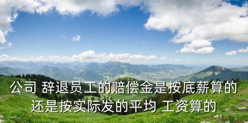 公司 辭退員工的賠償金是按底薪算的還是按實際發(fā)的平均 工資算的