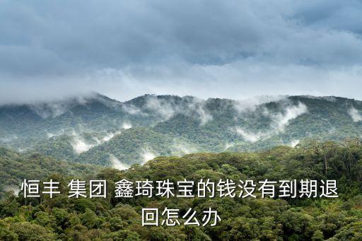 恒豐 集團(tuán) 鑫琦珠寶的錢沒有到期退回怎么辦