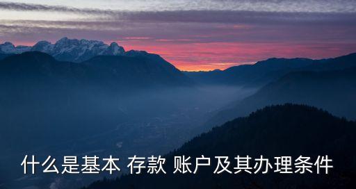 基本存款賬戶