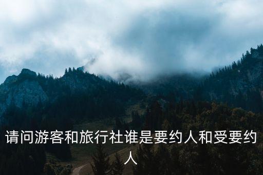 受要約人，請問游客和旅行社誰是要約人和受要約人