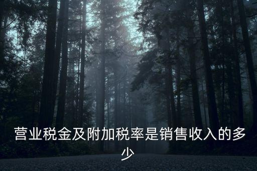  營業(yè)稅金及附加稅率是銷售收入的多少