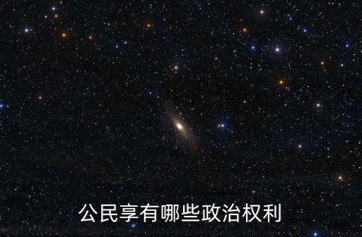 公民的政治權(quán)利，什么是公民的政治權(quán)利
