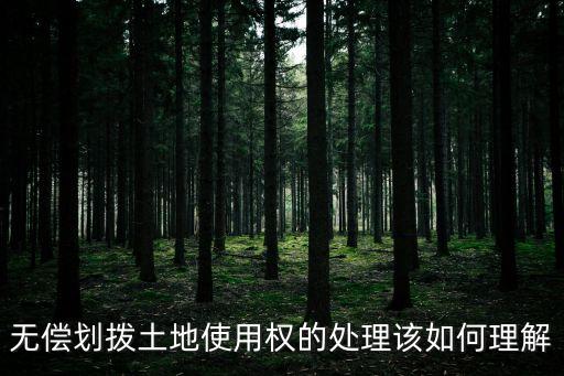 無(wú)償劃撥，國(guó)有資產(chǎn)無(wú)償劃撥是什么性質(zhì)
