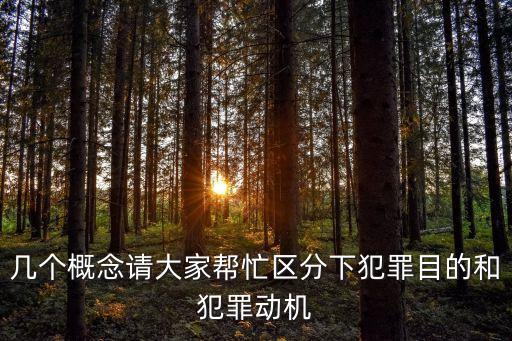 犯罪目的，法律懲罰犯罪的目的
