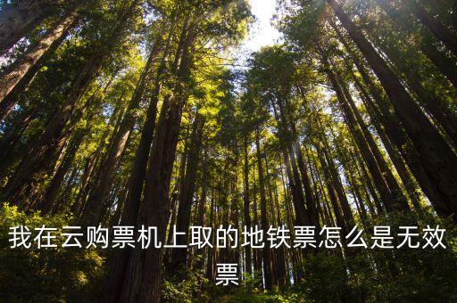 我在云購(gòu)票機(jī)上取的地鐵票怎么是無(wú)效票