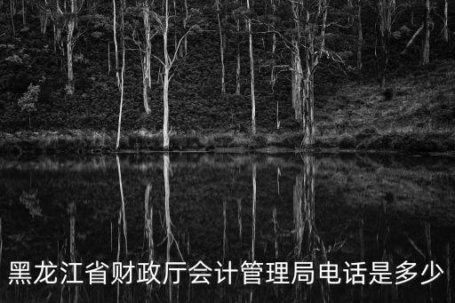 黑龍江省財(cái)政廳會計(jì)管理局電話是多少