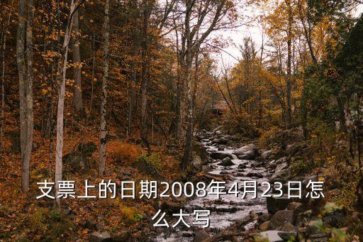 支票上的日期2008年4月23日怎么大寫