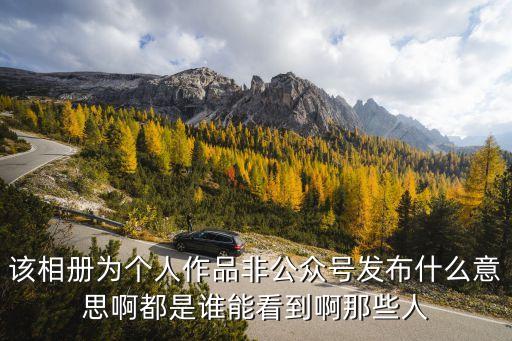 該相冊(cè)為個(gè)人作品非公眾號(hào)發(fā)布什么意思啊都是誰能看到啊那些人