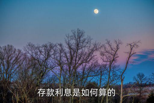 存款利息是如何算的