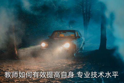 教師如何有效提高自身 專業(yè)技術(shù)水平
