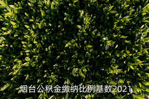  煙臺(tái)公積金繳納比例基數(shù)2021