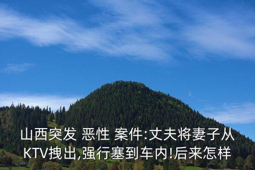 山西突發(fā) 惡性 案件:丈夫?qū)⑵拮訌腒TV拽出,強(qiáng)行塞到車內(nèi)!后來怎樣