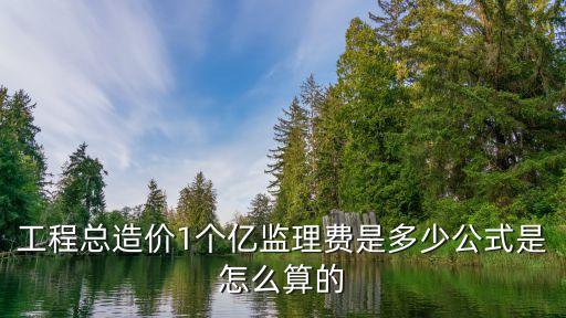 工程總造價(jià)1個(gè)億監(jiān)理費(fèi)是多少公式是怎么算的