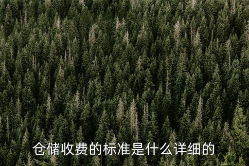 倉(cāng)儲(chǔ)服務(wù)收費(fèi)標(biāo)準(zhǔn)，倉(cāng)儲(chǔ)收費(fèi)的標(biāo)準(zhǔn)是什么詳細(xì)的