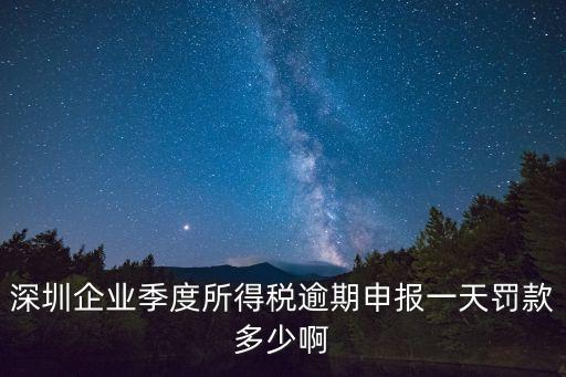 逾期申報(bào)處罰標(biāo)準(zhǔn)，個(gè)人經(jīng)營(yíng)者所得稅逾期申報(bào)罰款多少