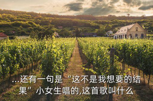 這不是我要的結果,歌曲好難過這不是我要的結果