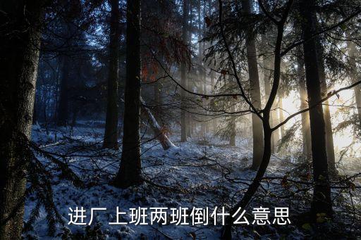 兩班倒是什么意思，請問商場售貨員的兩班倒是什么意思
