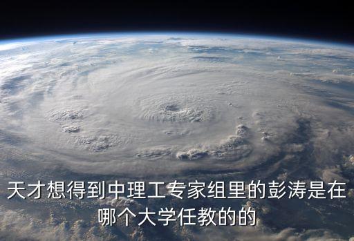 天才想得到中理工專家組里的彭濤是在哪個大學任教的的