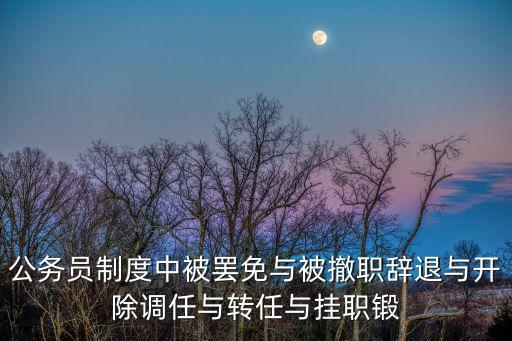公務(wù)員制度中被罷免與被撤職辭退與開(kāi)除調(diào)任與轉(zhuǎn)任與掛職鍛