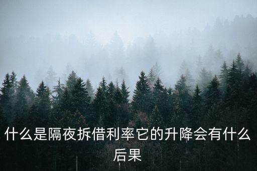 隔夜拆借利率，什么是隔夜拆遷利率