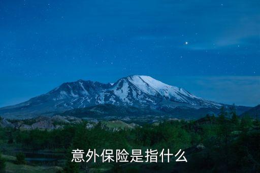 意外險是指什么，意外險是什么