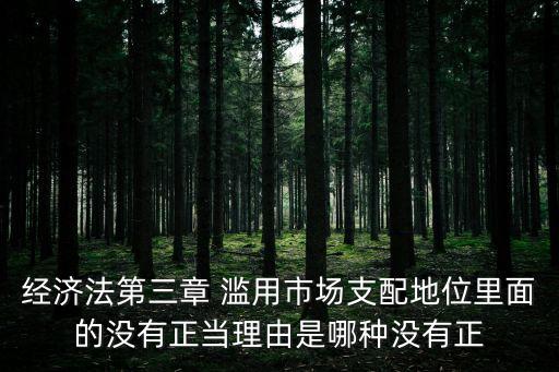 濫用市場支配地位，具有市場支配地位的經(jīng)營者濫用市場支配地位是違法行為嗎