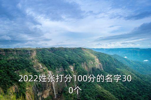 2022姓張打分100分的名字300個