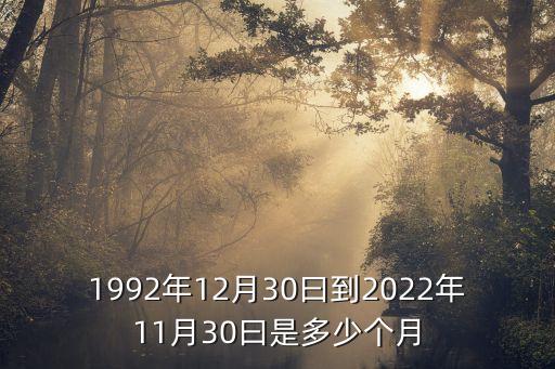 1992年12月30曰到2022年11月30曰是多少個月