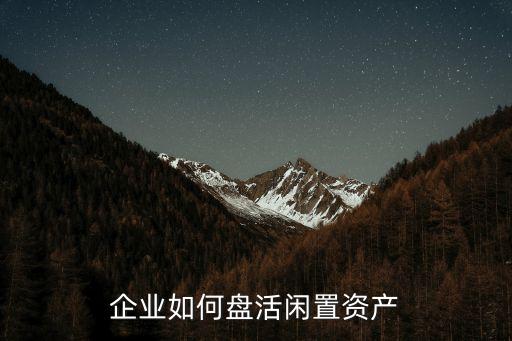 企業(yè)如何盤活閑置資產(chǎn)