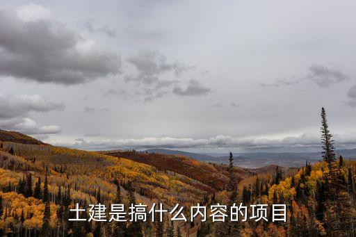 土建是搞什么內(nèi)容的項(xiàng)目