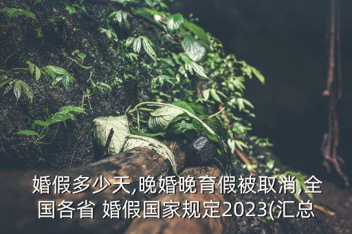  婚假多少天,晚婚晚育假被取消,全國各省 婚假國家規(guī)定2023(匯總