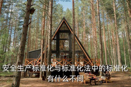 安全生產(chǎn)標(biāo)準(zhǔn)化與標(biāo)準(zhǔn)化法中的標(biāo)準(zhǔn)化有什么不同