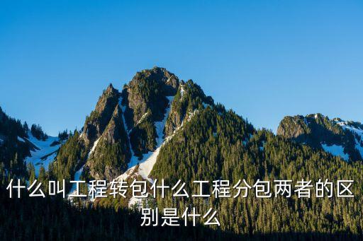 工程分包，什么叫工程轉(zhuǎn)包什么工程分包兩者的區(qū)別是什么