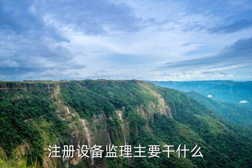 注冊設備監(jiān)理主要干什么