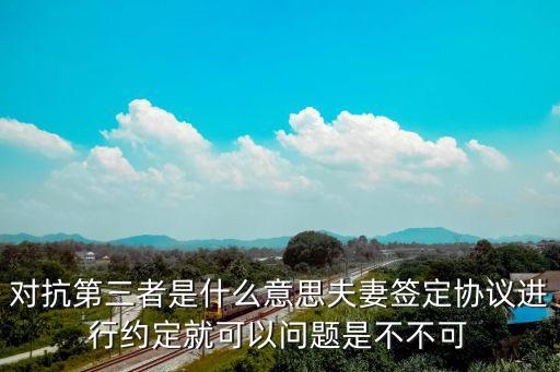 對(duì)抗第三者是什么意思夫妻簽定協(xié)議進(jìn)行約定就可以問題是不不可