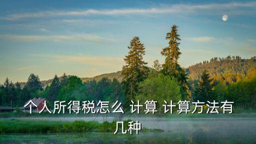 個(gè)人所得稅計(jì)算題,2023年工資個(gè)人所得稅計(jì)算器