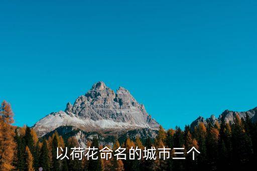 蓮花城，以荷花命名的城市三個