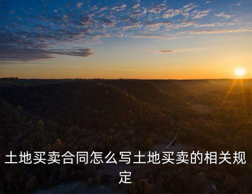 賣地協(xié)議書怎么寫才有效,土地買賣合同
