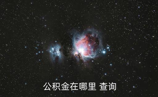  公積金在哪里 查詢
