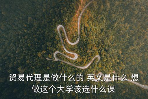 貿(mào)易代理，外貿(mào)代理是做什么的