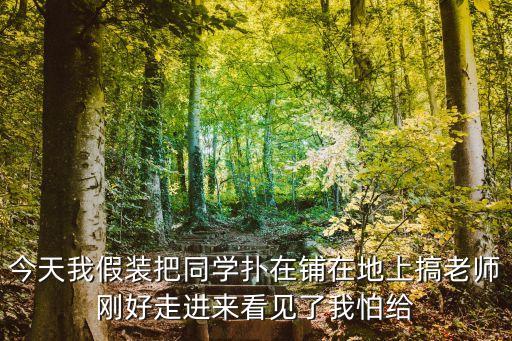 今天我假裝把同學(xué)撲在鋪在地上搞老師剛好走進(jìn)來看見了我怕給
