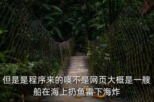 魚雷炸魚，但是是程序來的噢不是網(wǎng)頁大概是一艘船在海上扔魚雷下海炸