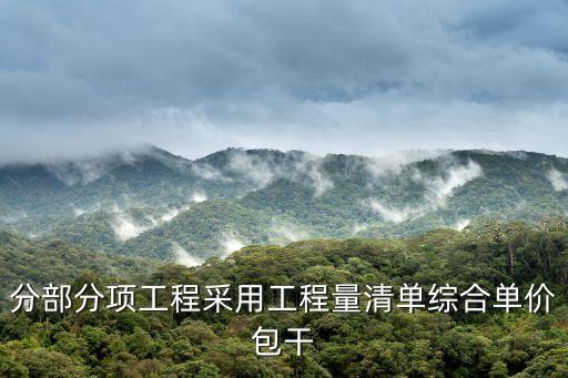 單價包干，綜合單價包干項目措施費合價包干是什么意思